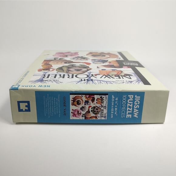 New Yorker Dog Puzzle Winter Snow Pups 1000 piece Jigsaw Game 19 in x 26 in 2010 - Picture 5 of 9